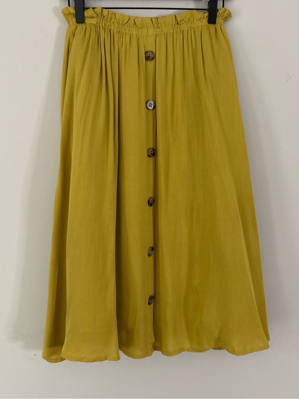 Tulip B Button-Front Midi Skirt-S